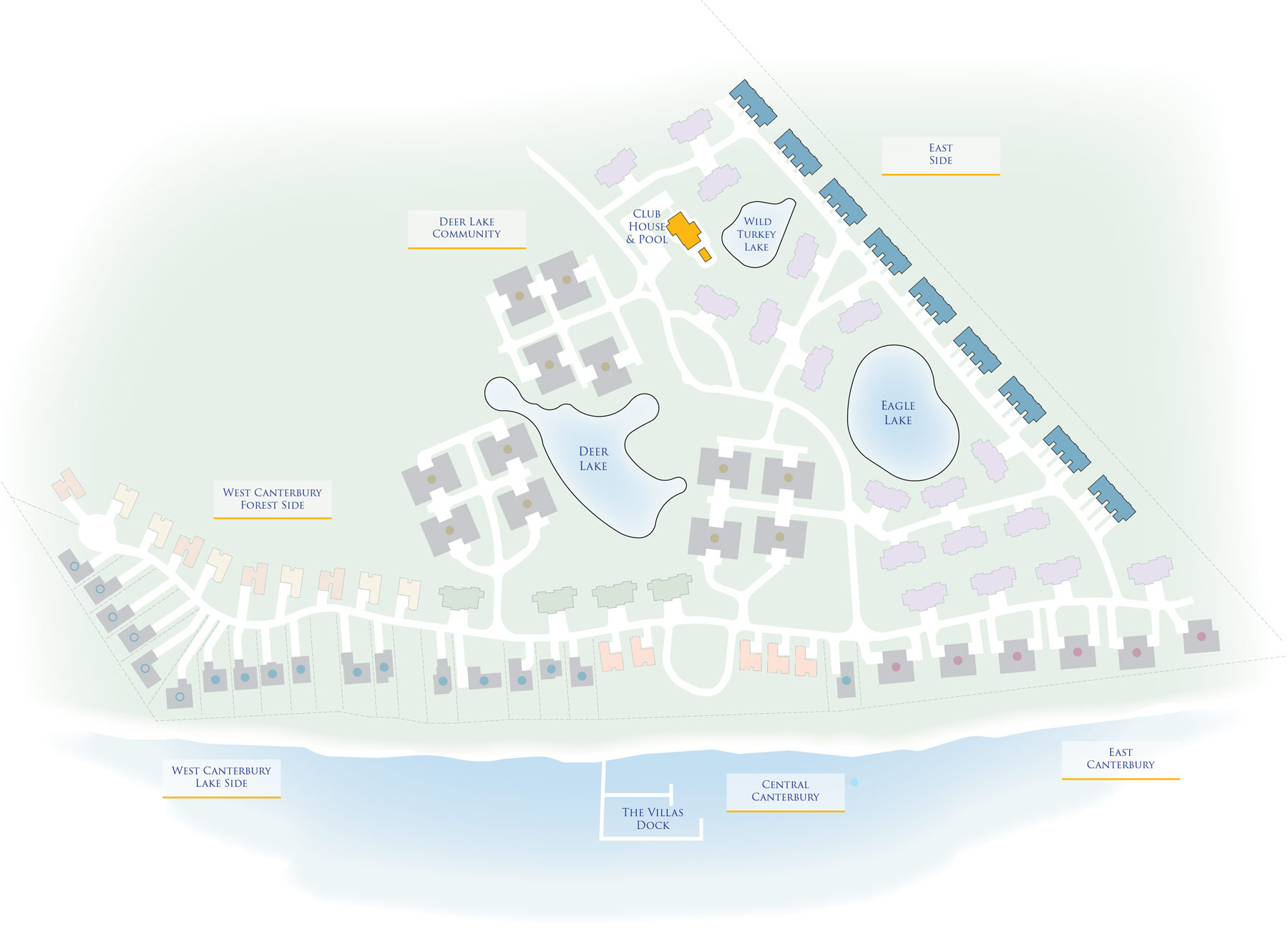 Site Map of Condominiums at the Villas at Woodson Bend