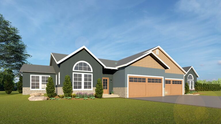 Rendering of the Meadow Vale East home design for the Villas at Woodson Bend.
